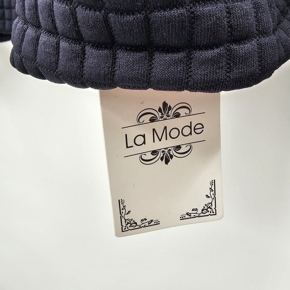 LaMode Womens XXL 2XL Blue Hoodie Textured Lightweight‎ Kangaroo Pocket - Picture 9 of 9